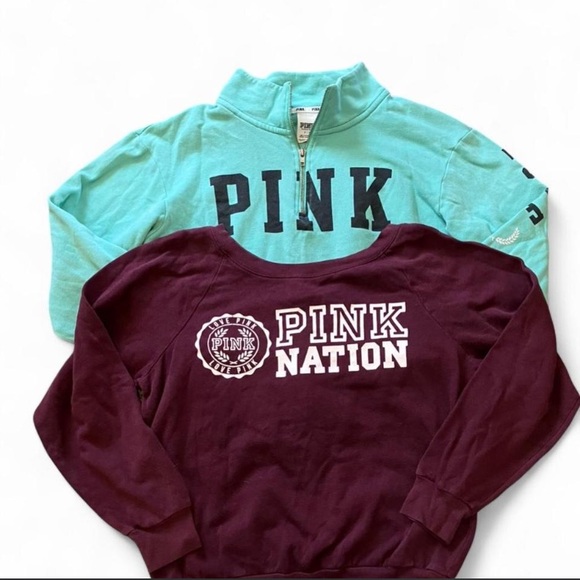 Victoria's Secret Tops - Victoria's Secret Pink Sweatshirt Bundle of Two